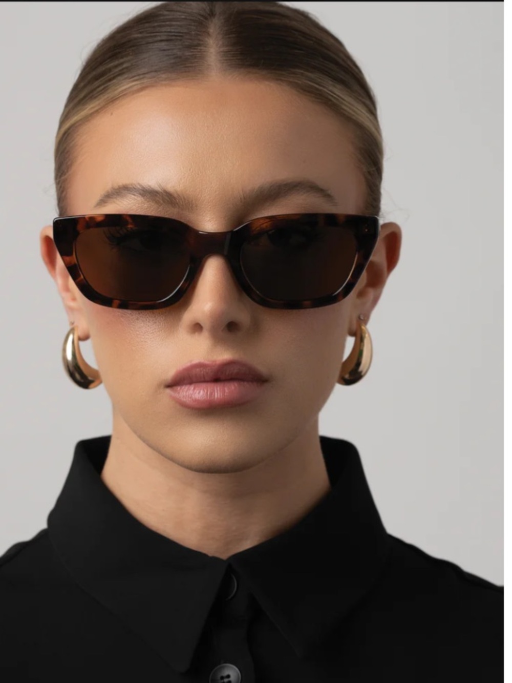 RAG & BONE Cat Eye Sunglasses - Havana Brown Gradient Lenses